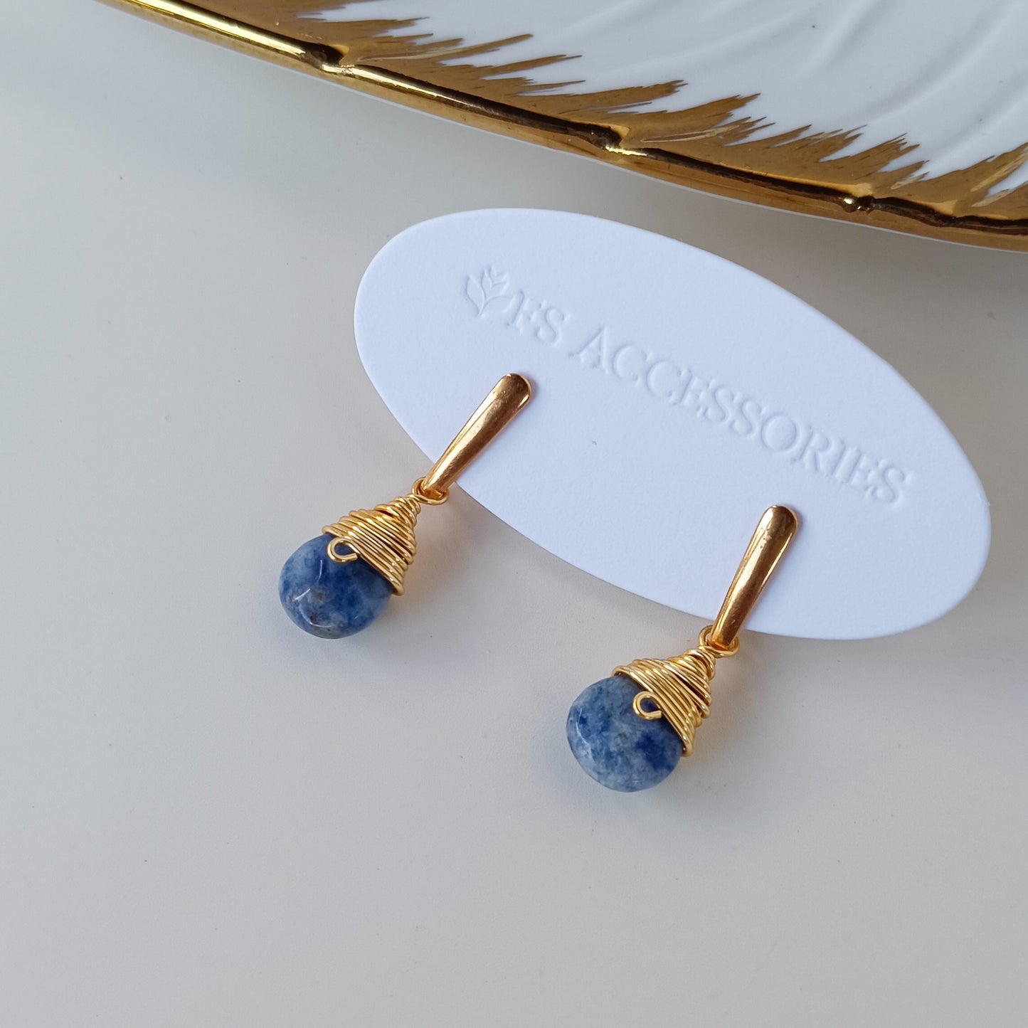 Gemstone Drop Earrings