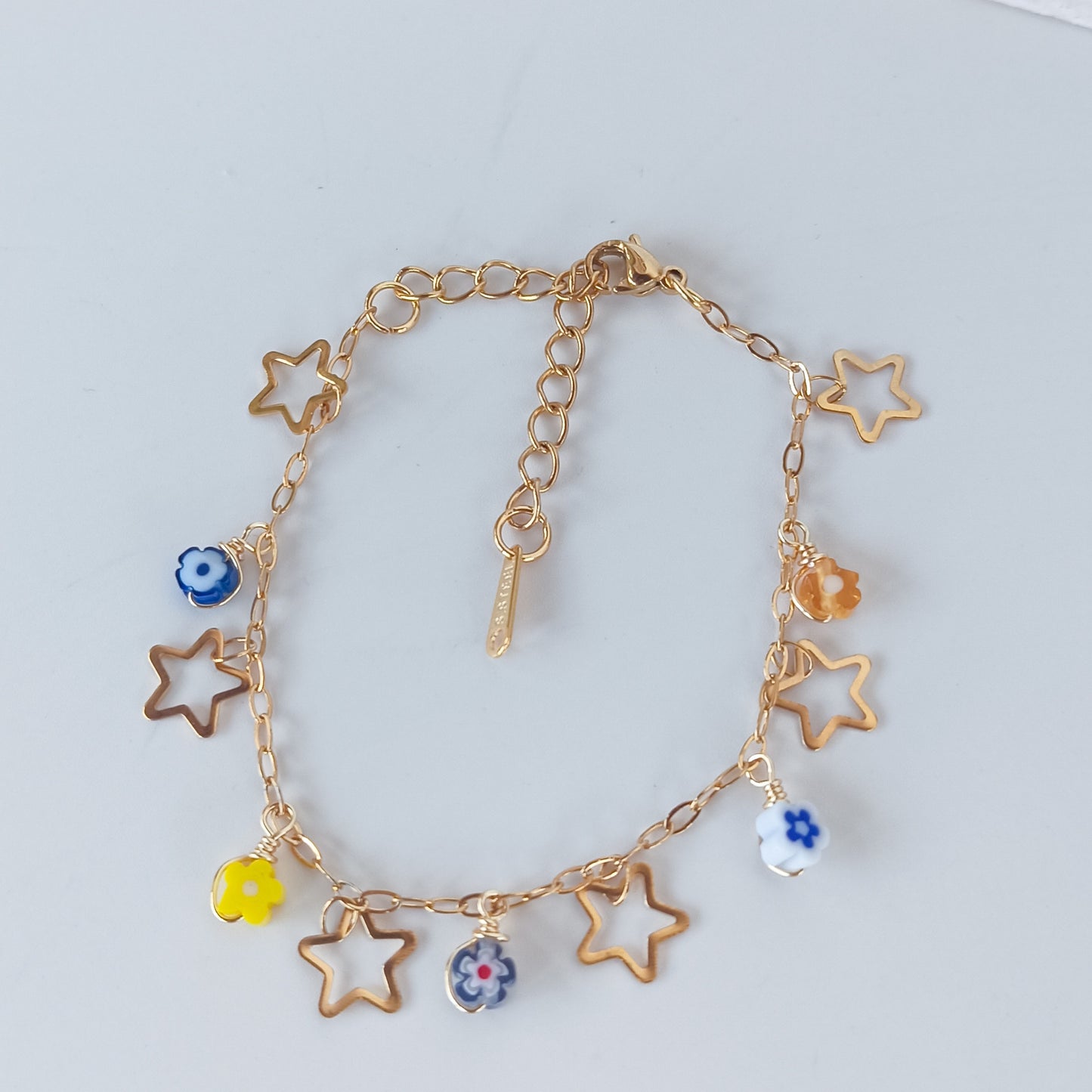 Charm Bracelet with Millefiori beads