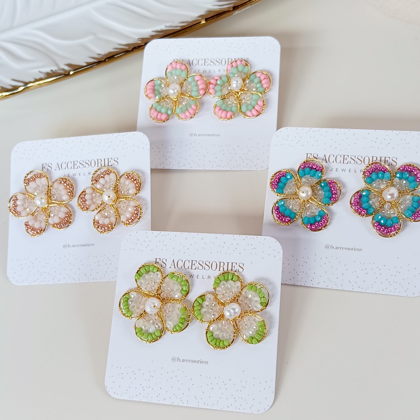Hailey Flower Studs