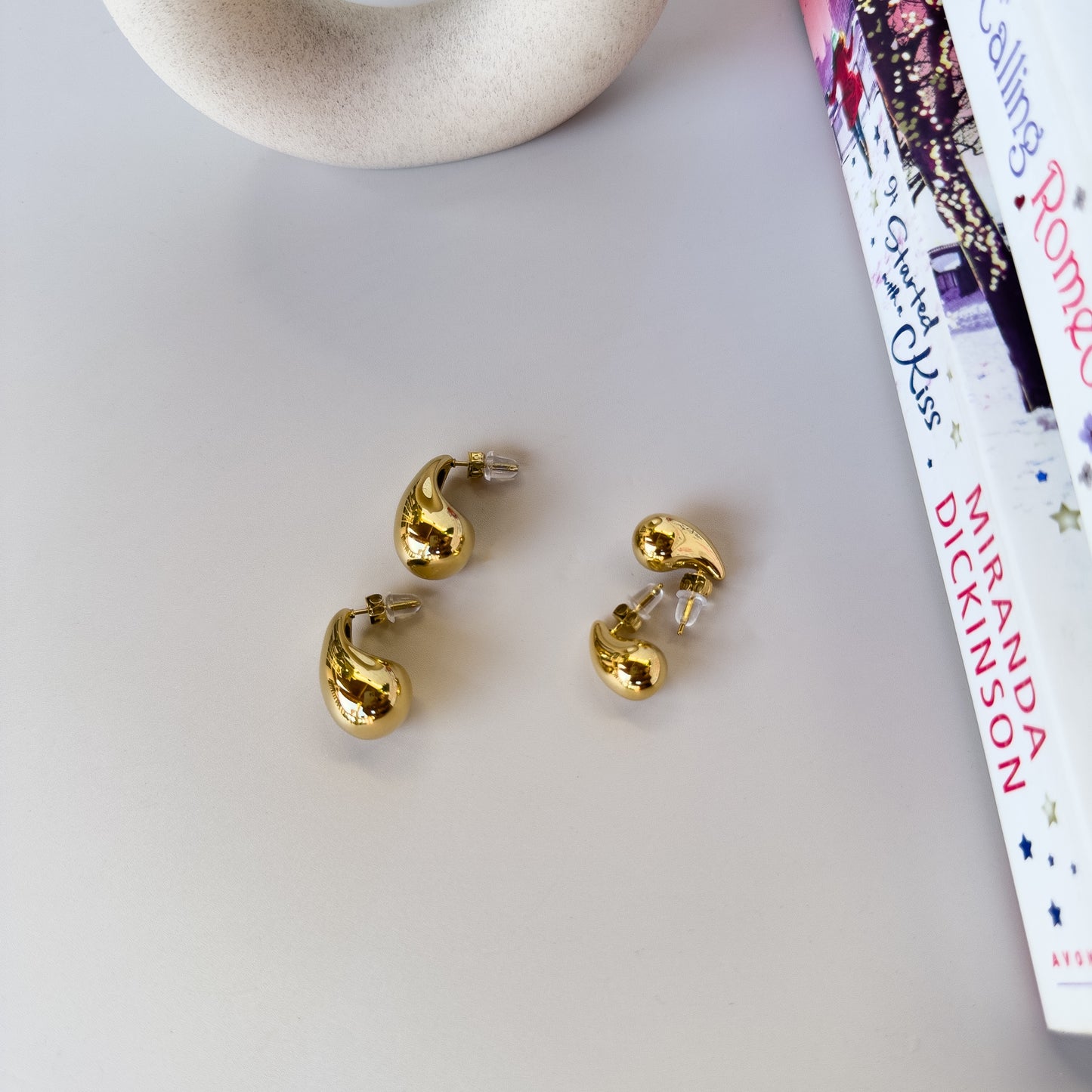 Drop Gold Studs
