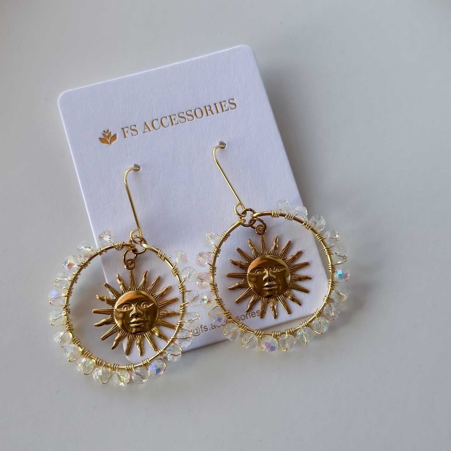 Sun Clear Earrings