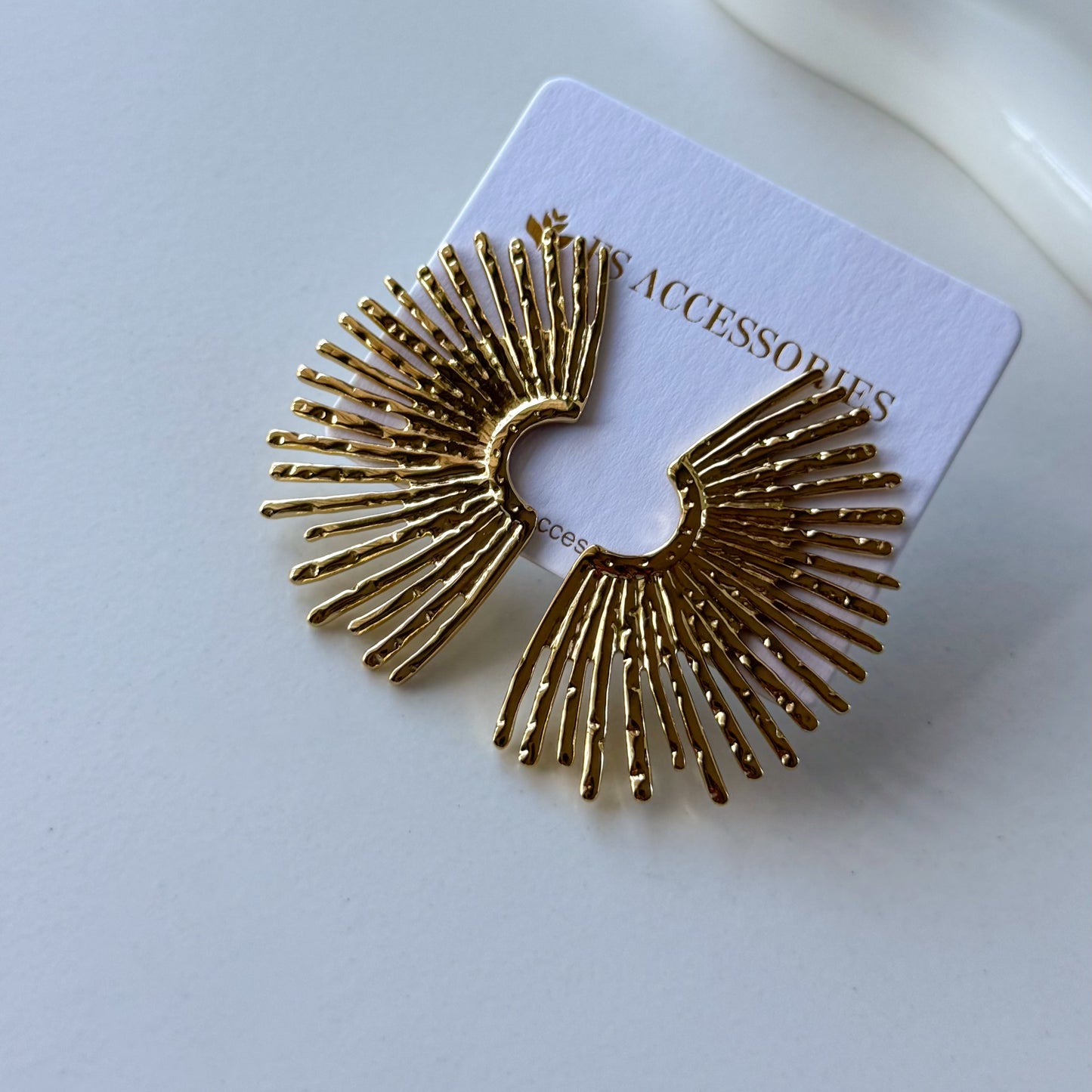 Geometric Half Sun Earrings