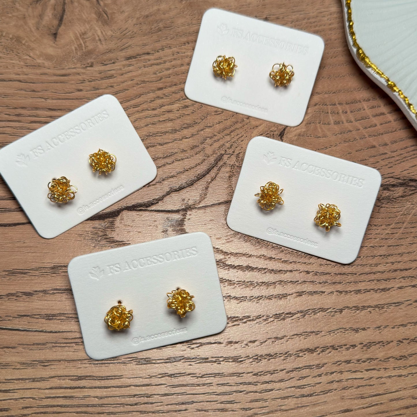 Gold ball studs