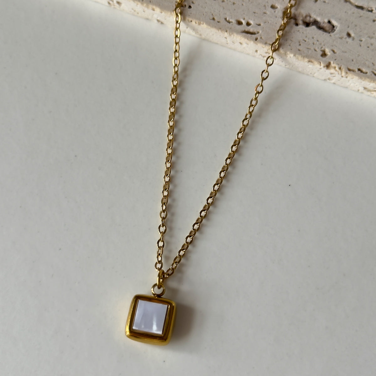 Square Mother of Pearl Chain