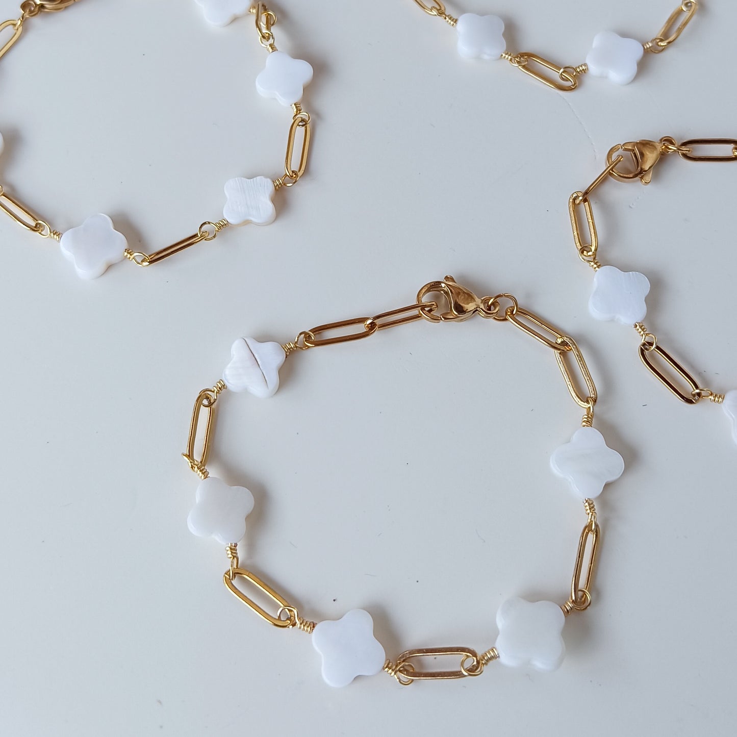 Clover Paperclip Bracelet