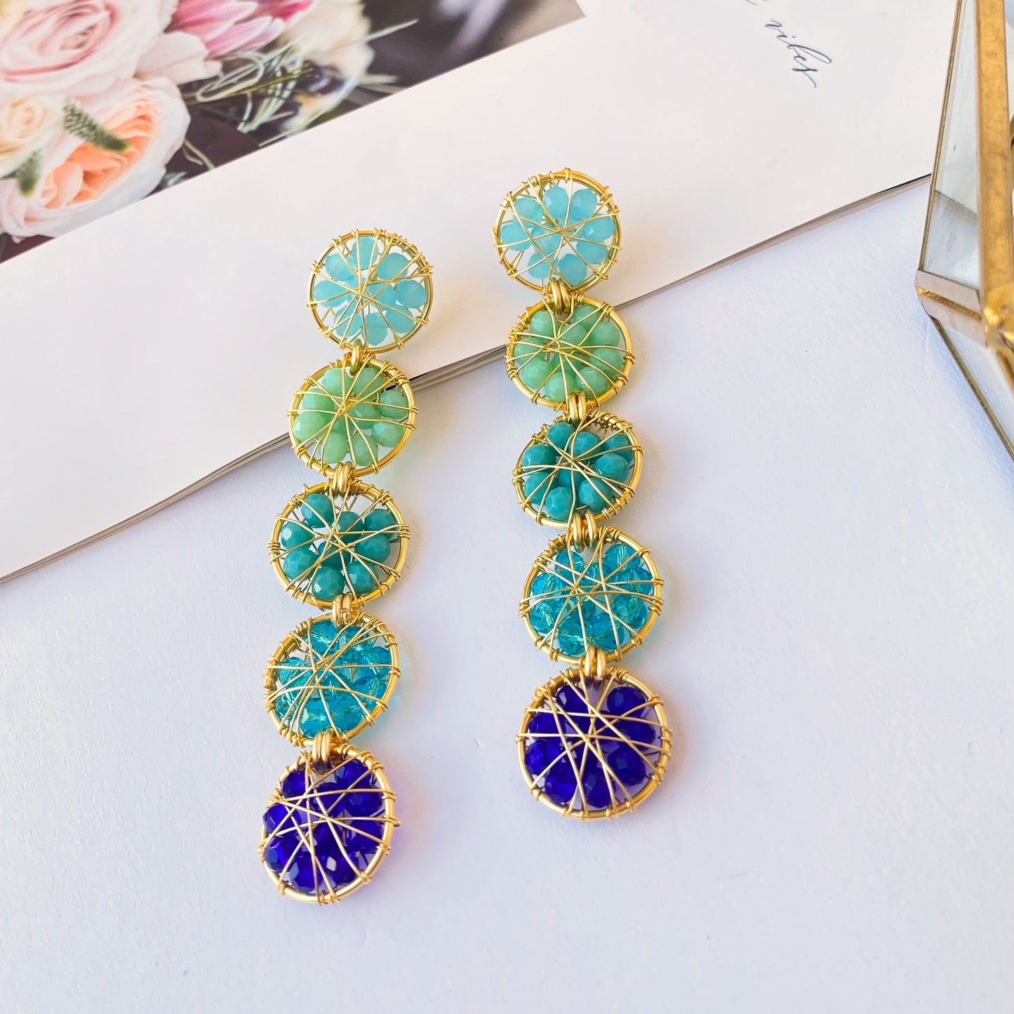 Blue Long Earrings