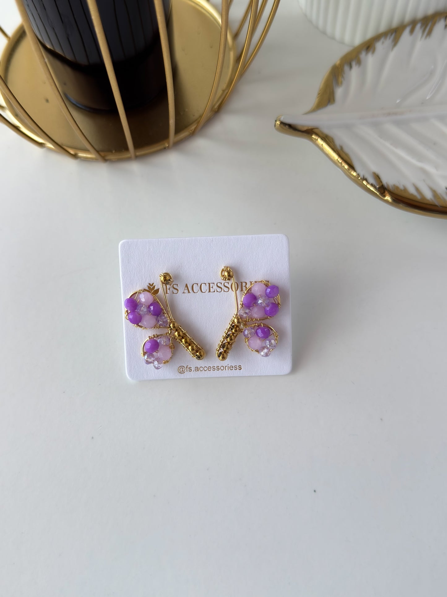 Crystal Butterfly Studs