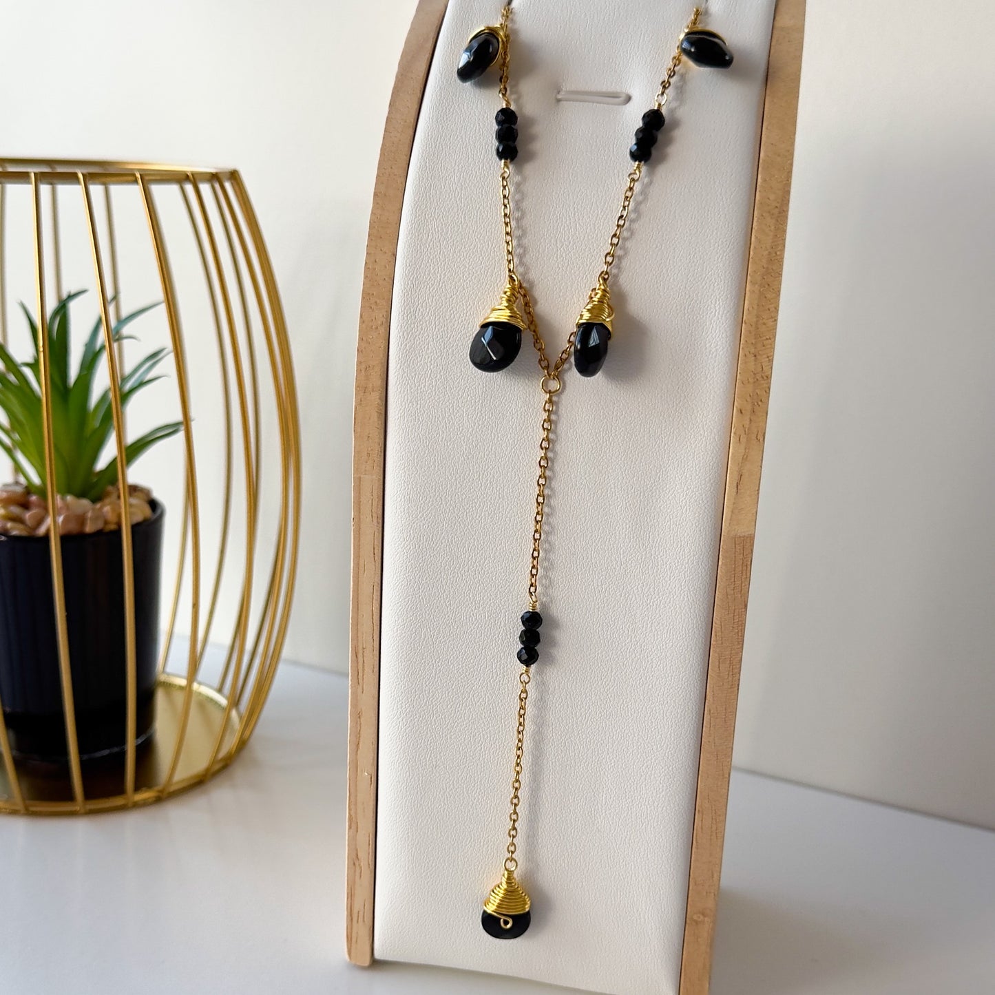 T Onyx Long Necklace
