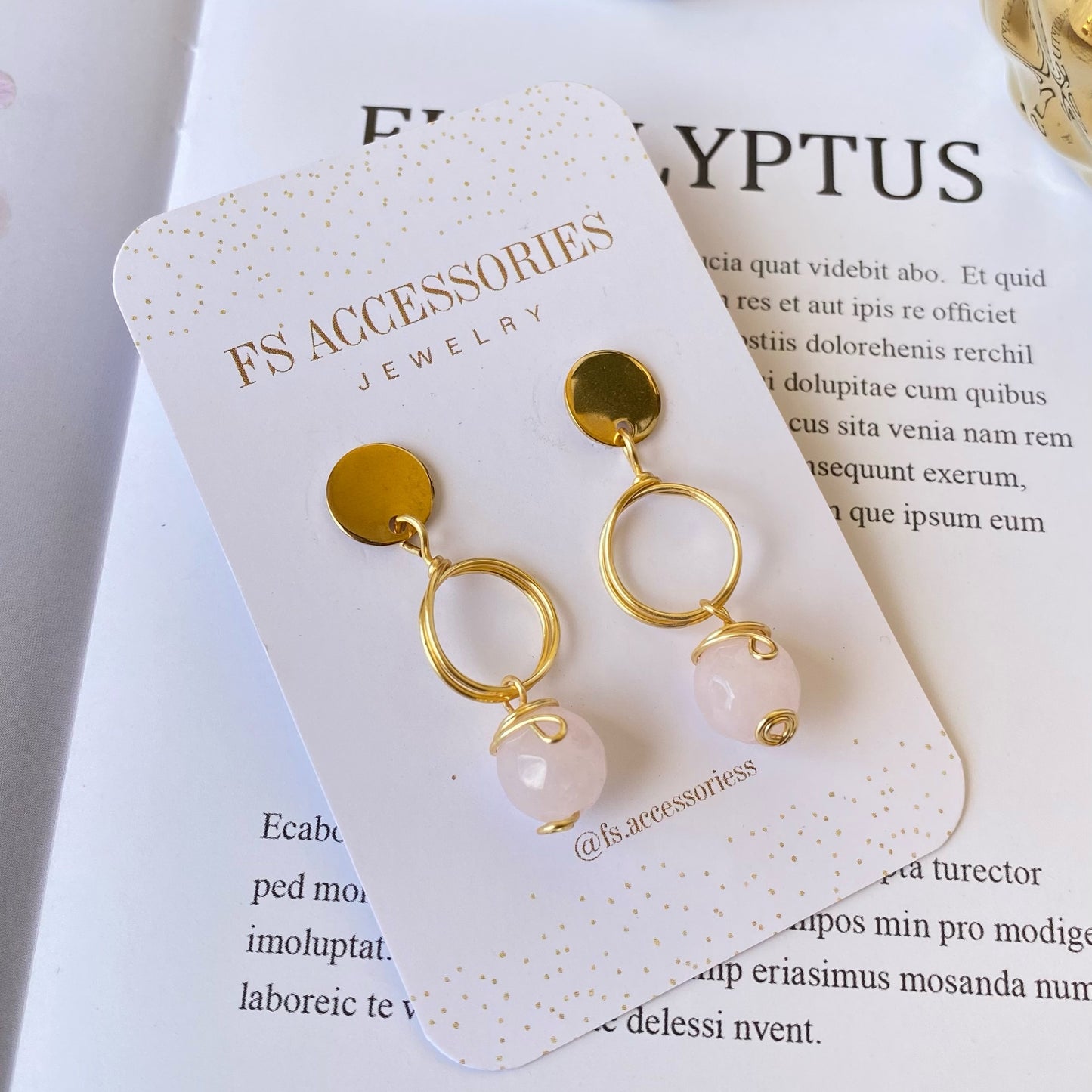 Rose Quartz Earrings