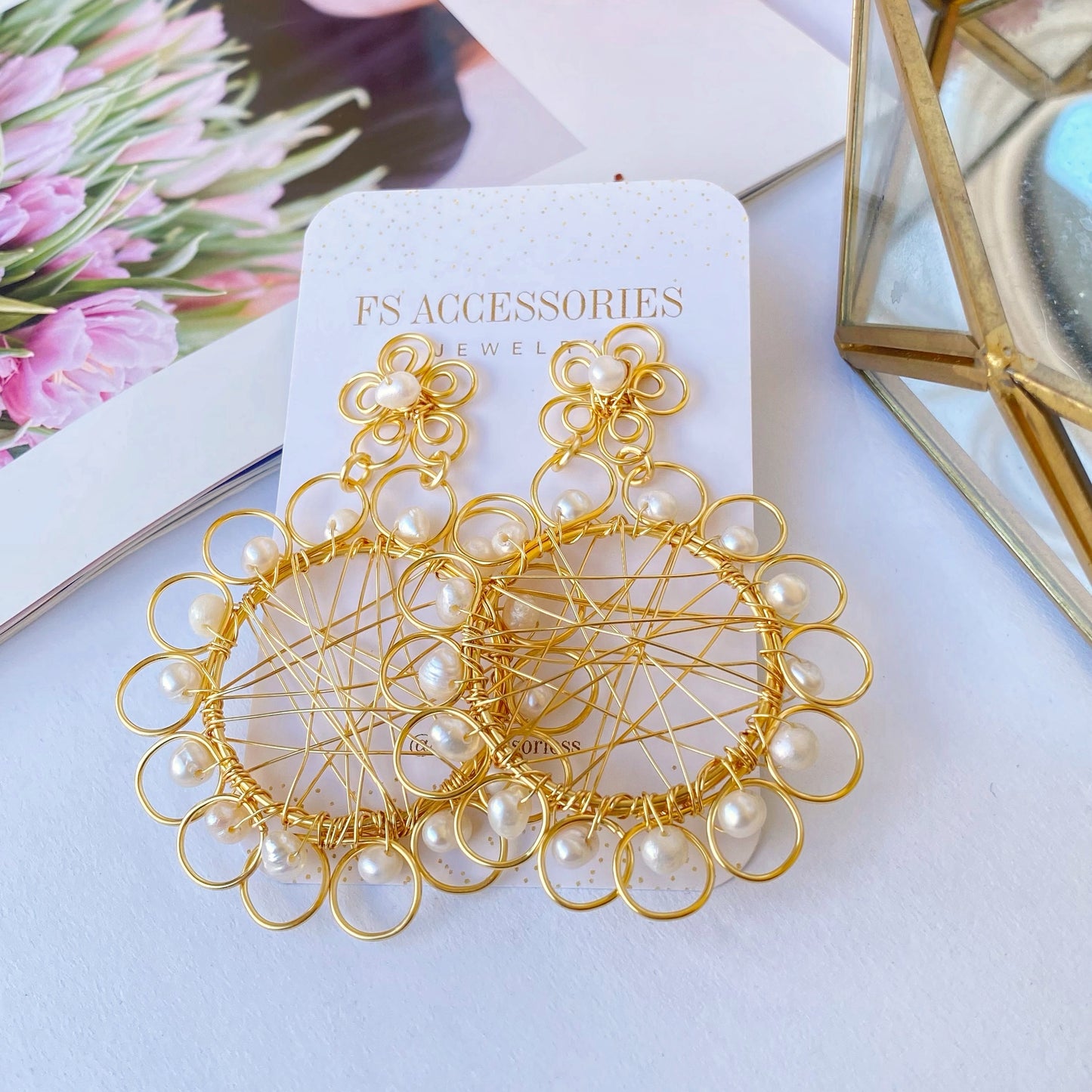 Freshwater Pearl Round Earrings