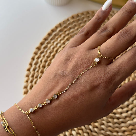 Zirconia Finger Bracelet