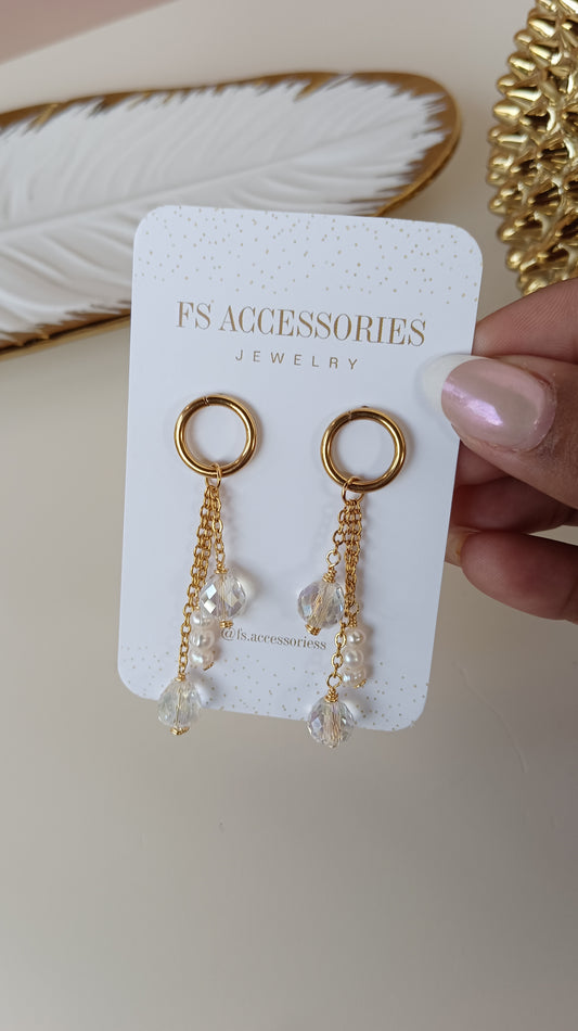Beaded Freshwater Pearl Earrings #9