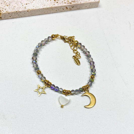 Beaded charm bracelet