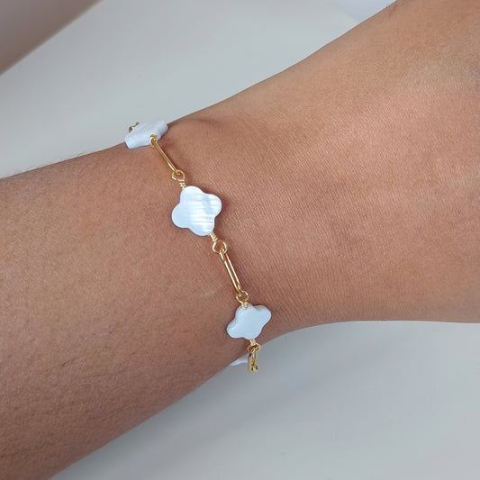 Clover Paperclip Bracelet