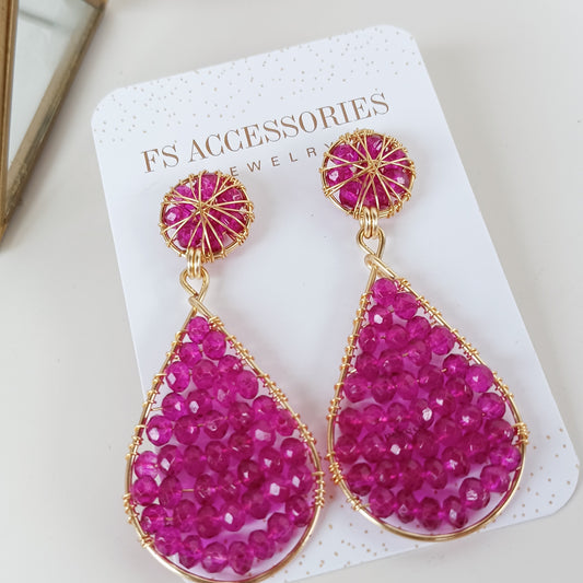 Pink Drop Earrings