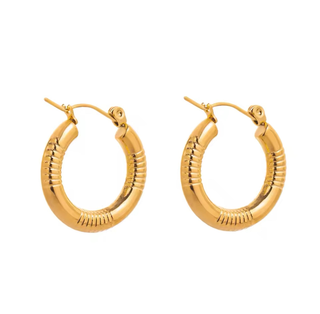 Hammered Circular Hoops