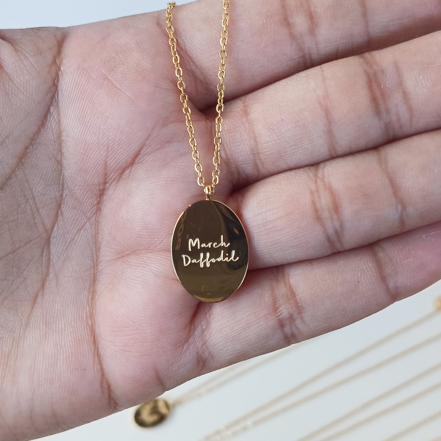 Floral Birth Month Necklace