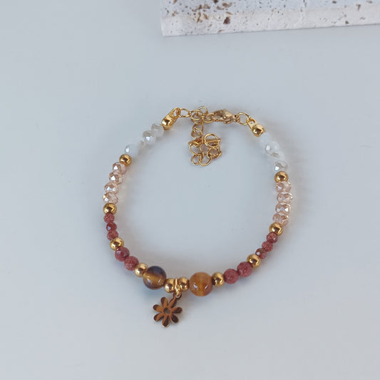 Beaded Gemstone Band