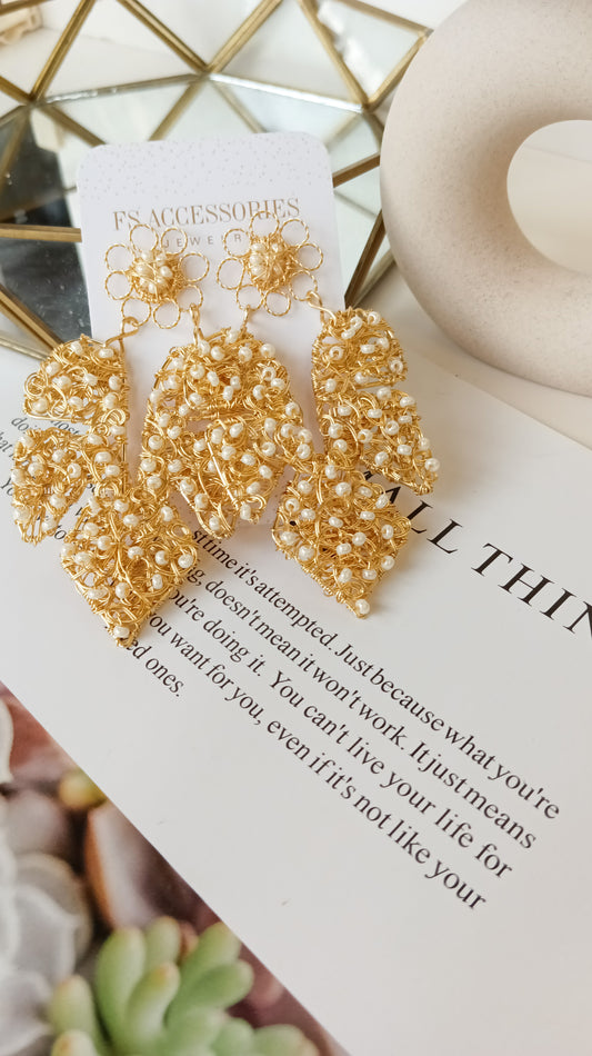 Monstera Earrings